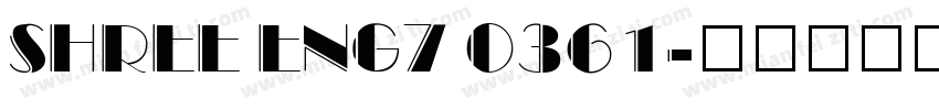 SHREE ENG7 0361字体转换